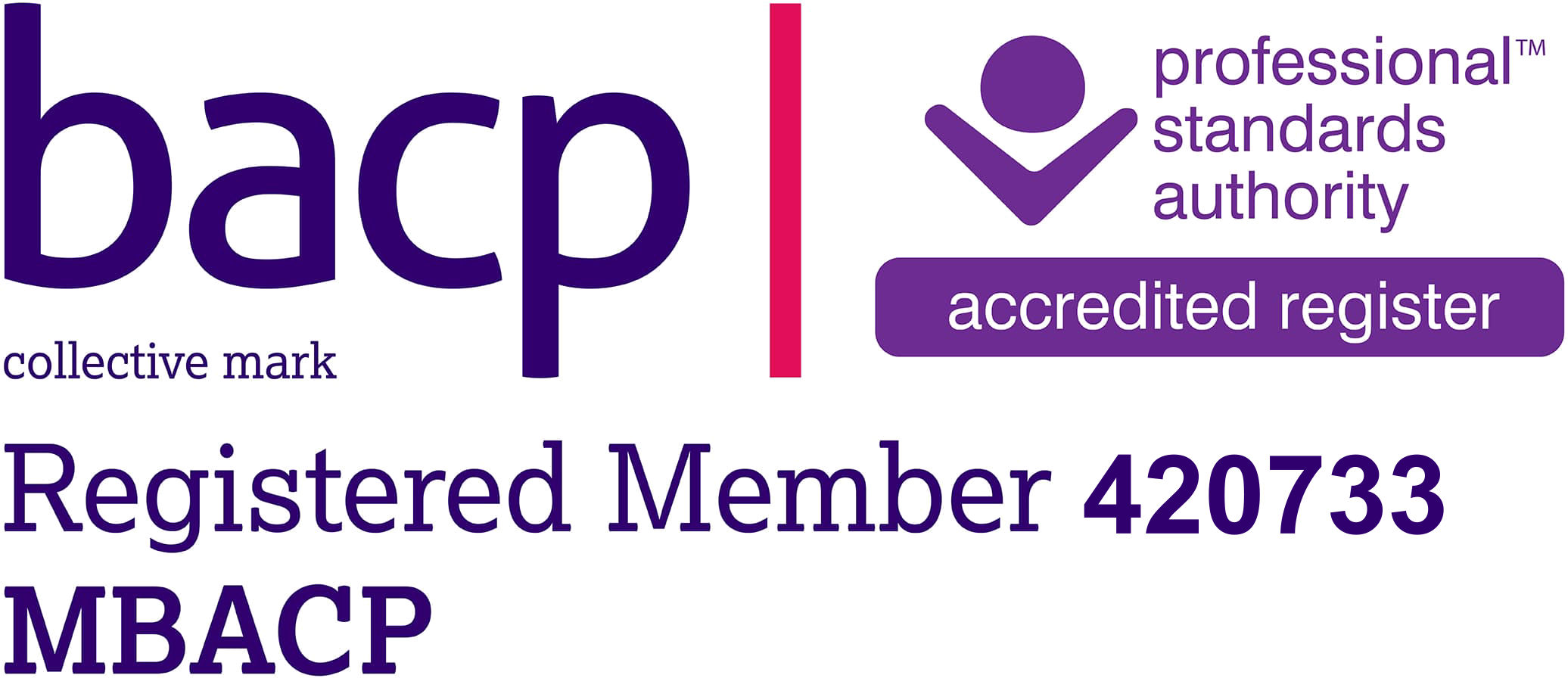 BACP Registered Member 420733, MBACP