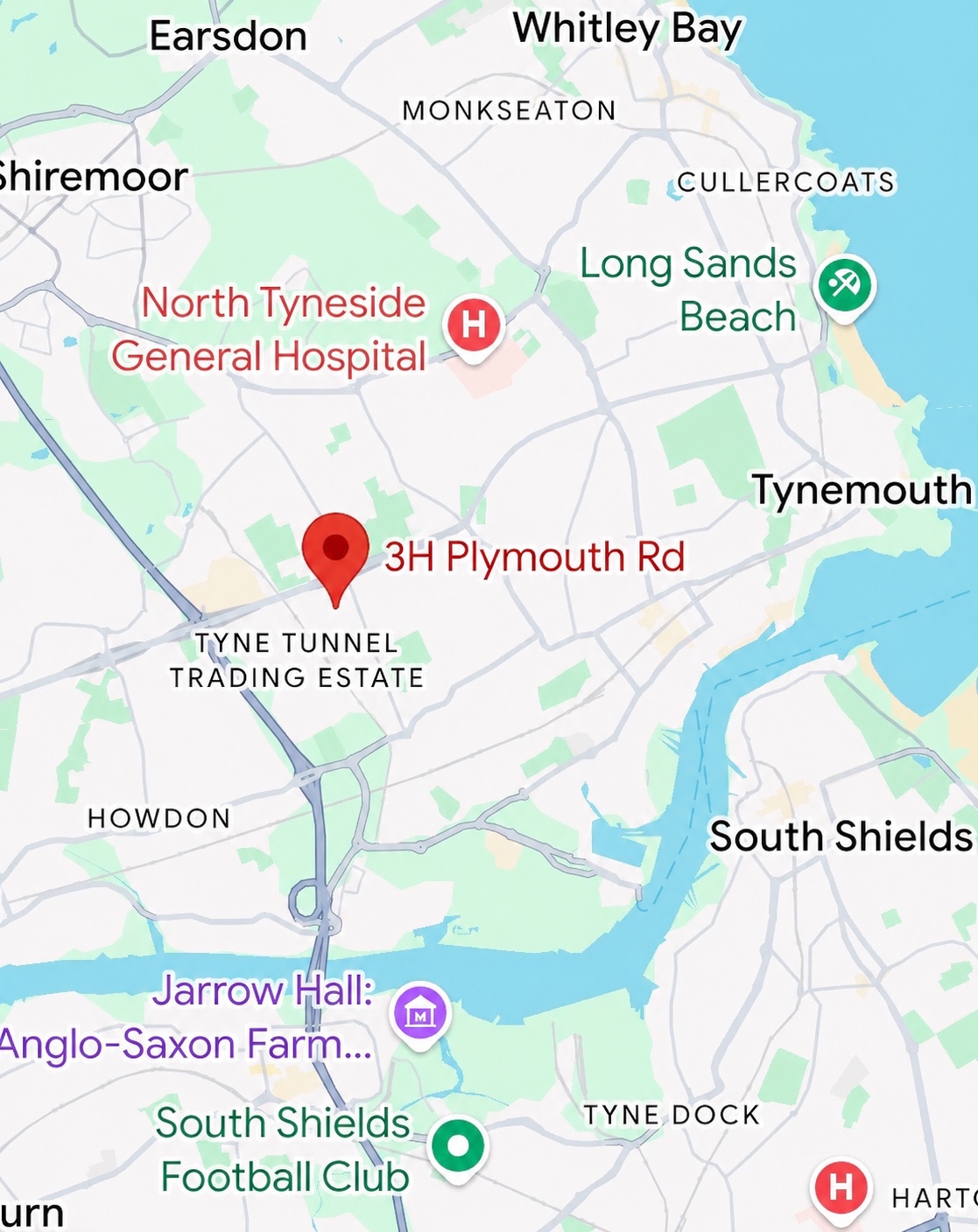 Map showing Willow & Olive Counselling location in North Shields